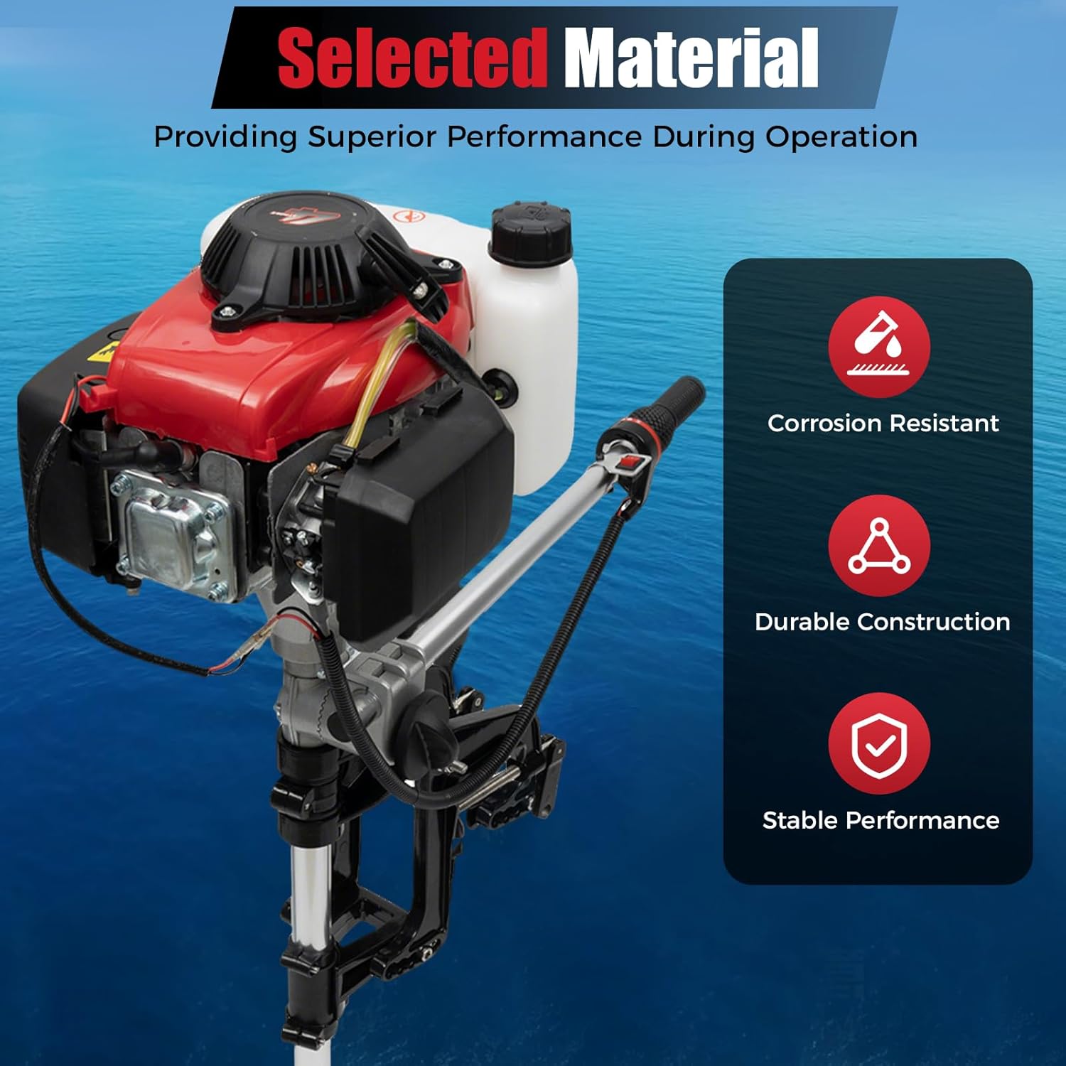 4HP 선외 모터, 4행정 53.2CC 해양 보트 엔진 - Fishing Boat Outboard Motor 리뷰 및 가격